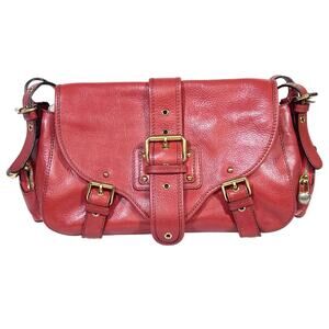 Vintage Marc Jacobs Carmen Red Handbag Purse Multipocket Flap Shoulder Bag Used